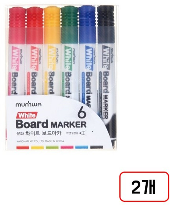 문화)보드마카, 2개, 6색세트(M501176)