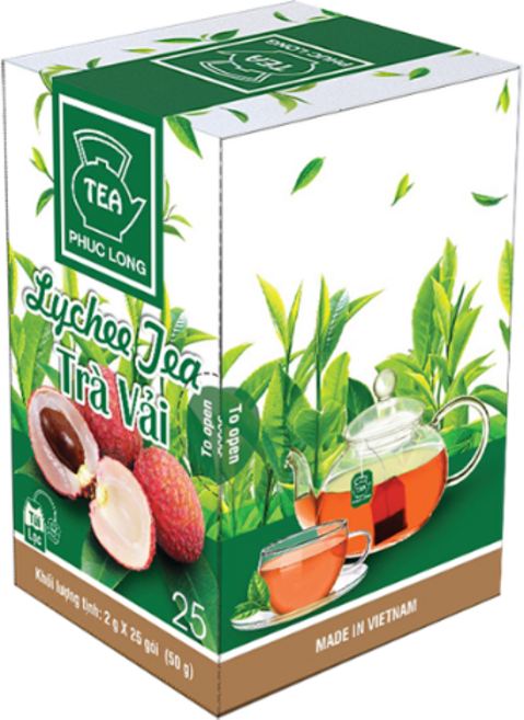 [PHUC LONG] 푹롱 리치 차 티백 필터 베트남 (2g x 25ea) X 2박스, 50g, 25개