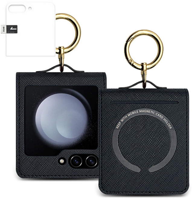 오엔이 맥세이프 호환 Z플립 카드포켓 케이스+카메라보호필름