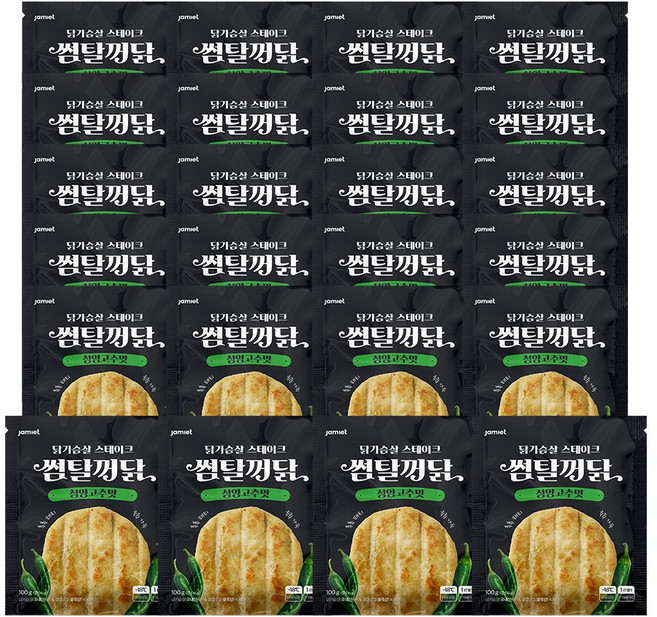 재미어트 썸탈꺼닭 닭가슴살 스테이크 청양고추 맛 (냉동), 24개, 100g