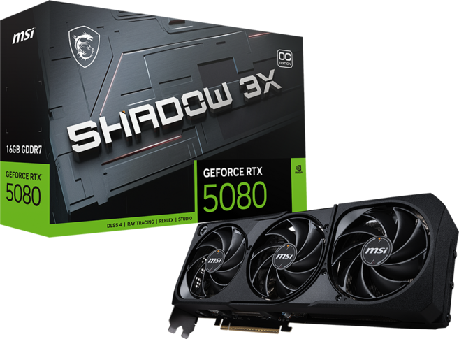 MSI 지포스 RTX 5080 쉐도우 3X OC D7 16GB