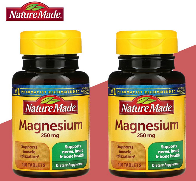 네이처메이드 마그네슘 250mg 100타블렛 정 산화 2개, 100정