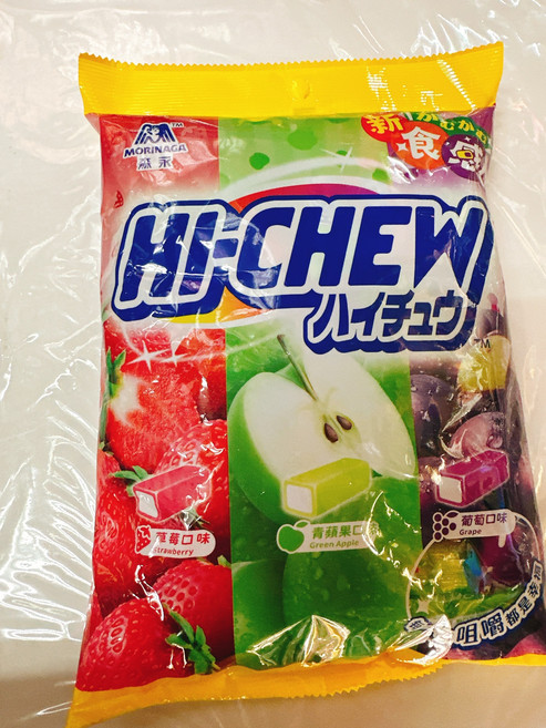 MORINAGA Hi-Chew 綜合軟糖 草莓、綠葡萄、綠蘋果口味, 240g, 1個