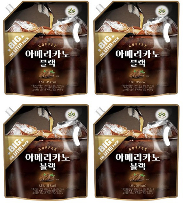 밸런스그로우 아메리카노 블랙, 1.5L, 4개
