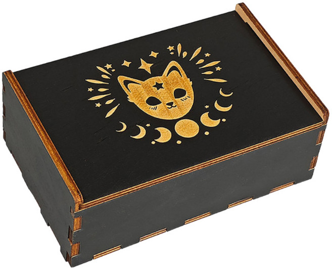 보스케 타로카드 원석보관 원목케이스, 루나캣, 1개