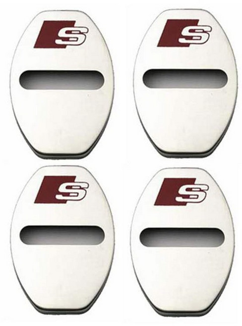 자동차 문짝 잠금 커버 케이스 아우디 호환 S라인 A6 A4 A3 A7 A5 Q3 Q5L Q7 Q2 S4 S5 S6 S7 S8 TT RS3 액, 01 실버