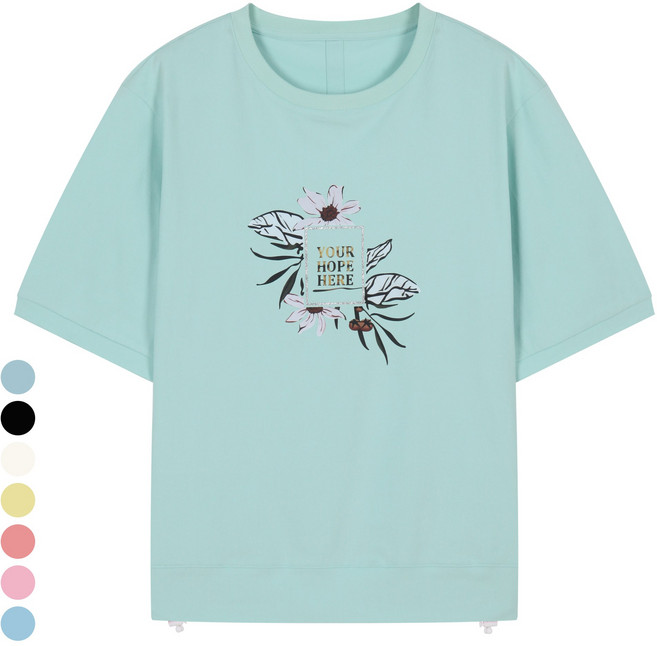 [신상]쌈지스포츠 여성 반팔티 루즈핏 체형커버 봄 여름 데일리 반팔티셔츠