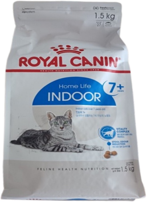 로얄캐닌 인도어 7+ 1.5kg, 곡물, 1개