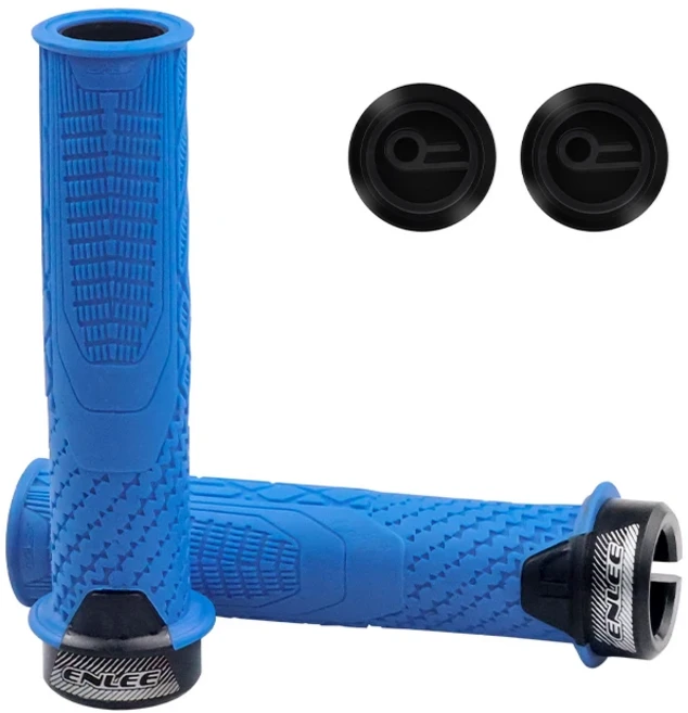 [호환제품] ENLEE 자전거 고무 그립 산악 핸들 바 커프 MTB 소프트 쇼크 업소버 커버, 01 CHINA, 01 XiangJiao1 blue