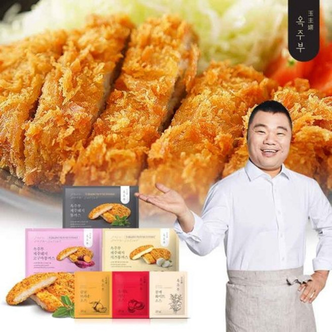 옥주부돈까스(등심8+치즈3+고구마3+소스 14개), 1세트