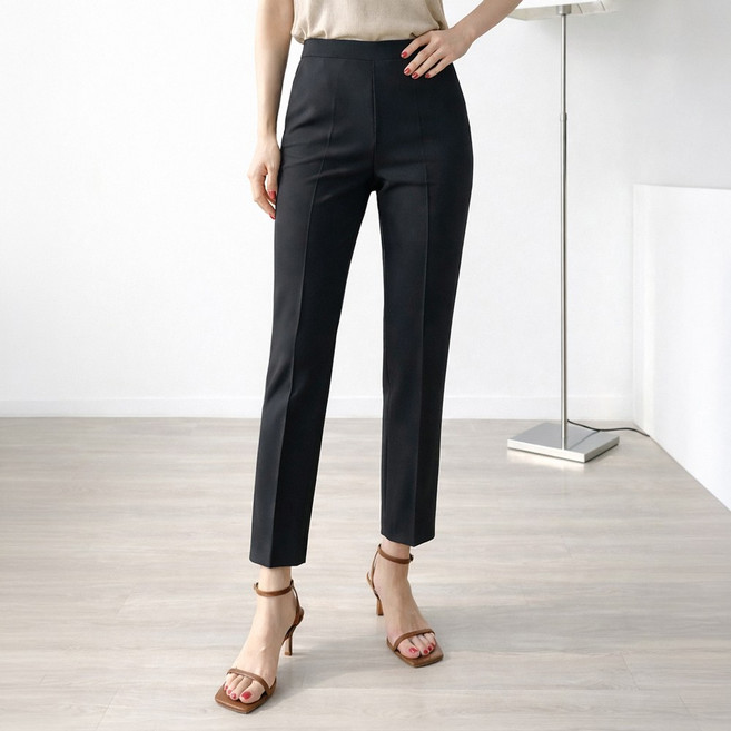 [여름 8부 슬림 일자핏] 에이플심플 여성 사방스판 일자팬츠 8~9부/키작녀 바지