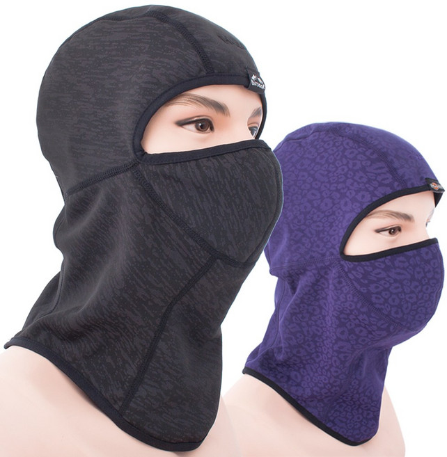 휴키 방한 바라클라바 넥워머 자전거두건 방한마스크 복면 국내제작, 보라, 1개