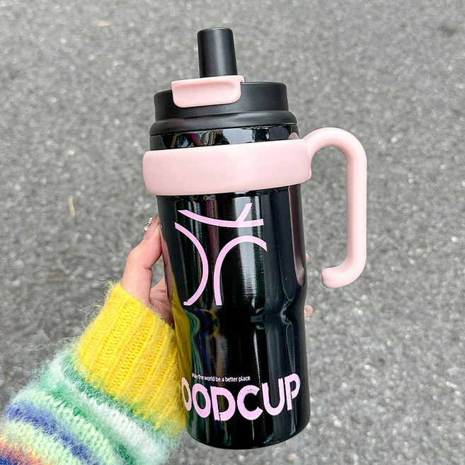 GOODCUP 不鏽鋼保溫杯, 黑色, 1套, 700L