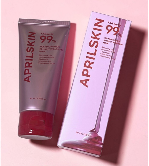 (정품)에이프릴스킨 트라넥삼산 랩핑마스크 톤케어, 80ml 1개