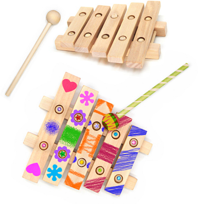 attizone 원목 나무 실로폰 악기 만들기재료 DIY 공예재료, 원목 실로폰