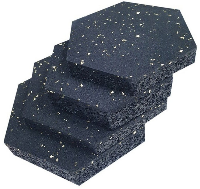 EDTC 다용도 소음 진동 방지 미니 고무 매트 4P, 4개입