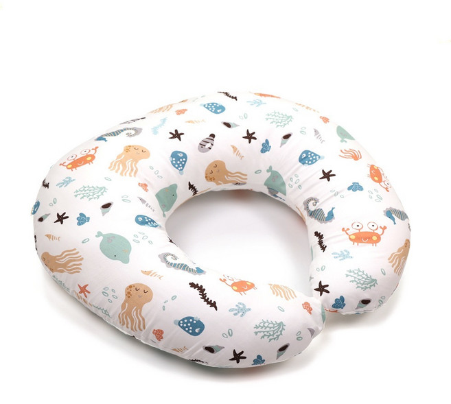 多功能嬰兒躺抱餵奶枕 U型哺乳枕 孕婦枕頭 多款可選 寶寶防吐奶枕, 海底世界, Multicolor