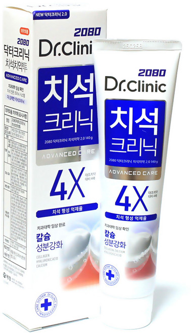 2080 닥터크리닉 치석치약, 140g, 2개