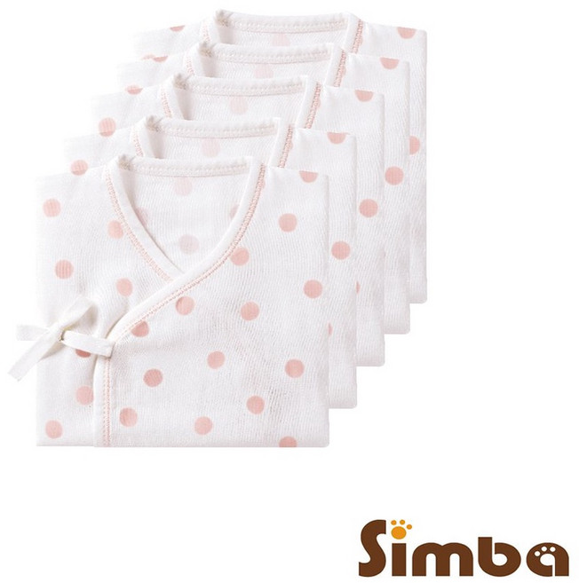 Simba 小獅王辛巴 極柔感紗布衣 新生兒五件組 點粉粉