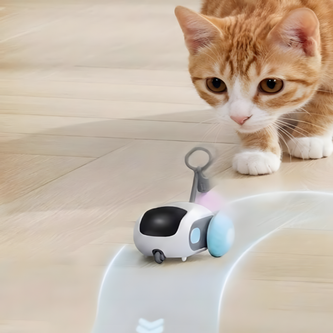 리하펫 고양이 자동 움직이는 장난감 사냥놀이, 1개, 블루