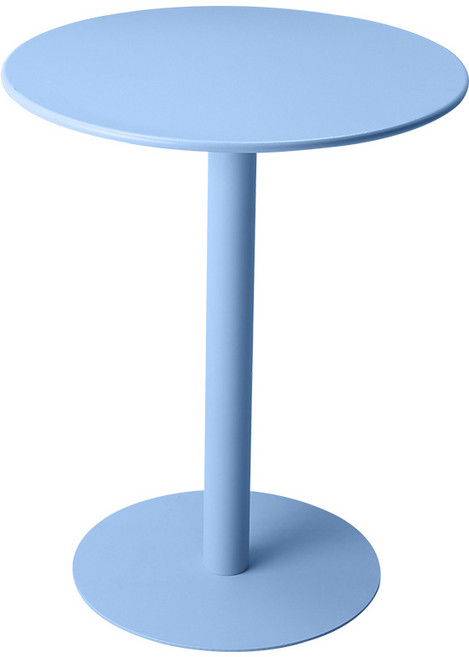 메블르 철제 원형 인테리어 테이블 카페 식탁 올스틸 라운드 테이블 단품, 블루