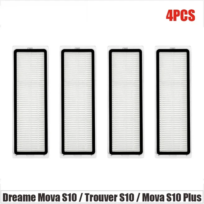 Dreame Mova 메인 롤러 사이드 브러시 헤파 필터 천 S10 트루버 플러스 부품, 04 4PCS