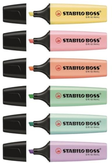 아트박스/스타빌로 스타빌로 보스 파스텔 하이라이터 형광펜 [00350322], 파스텔핑크