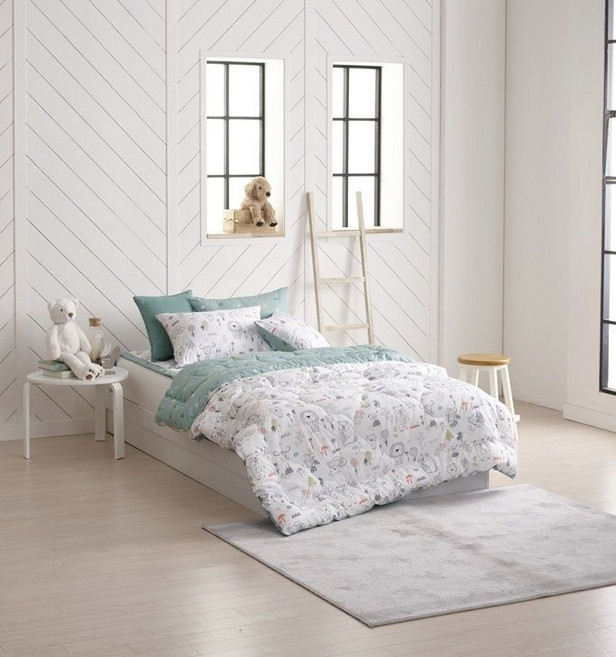 알레르망 베이비 베어트리 싱글 사계절 인견 차렵이불세트 177022, 알레르망 베이비 블루