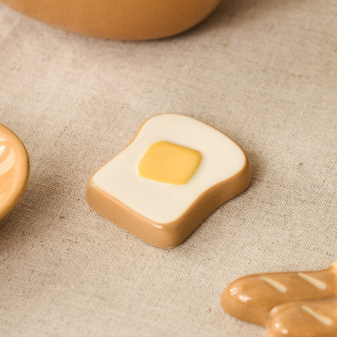 모던하우스 L 냥이네 빵굼터 버터식빵 수저받침 NK2325135, 1개, 이미지참고