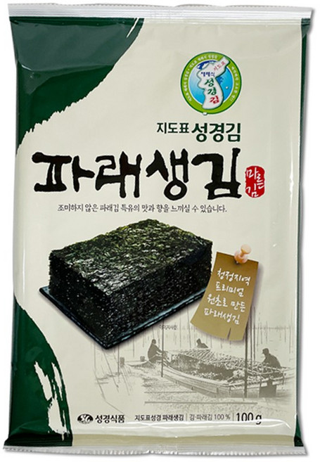 성경 파래 생김 전장김 100g x 4봉 낱개, 4개