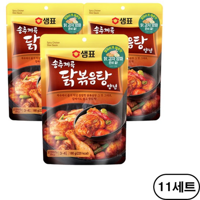 샘표 송추계곡 닭볶음탕 양념 180g, 33개