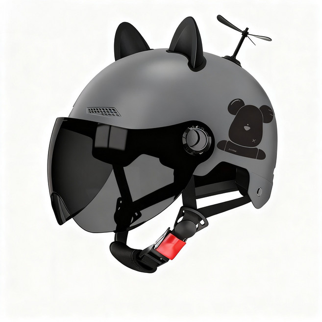 ANYOU 전동차 헬멧 남녀 사계절 통기, 블랙 미러