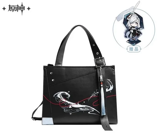 [] Shenhe 가방 MiHoYo 공식 오리지널 원신 임팩트 테마 감동 코스프레 토트백 생일 선물