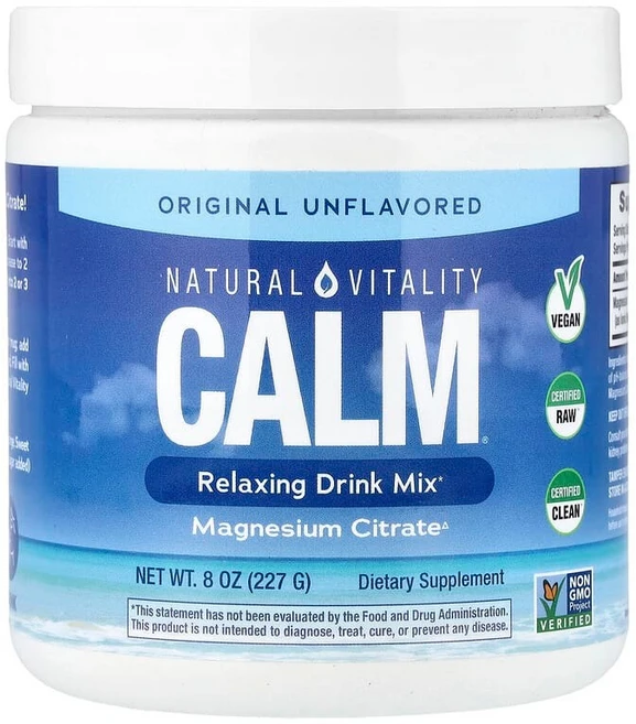 Natural Vitality CALM® 릴랙싱 드링크 믹스 오리지널 무맛 227g(8oz) PTG-04349, 227g - 쿠팡