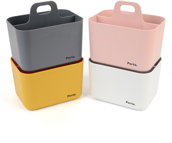 이샵 소품 수납 포르타 정리함 3칸 미니 다용도 실용적인디자인, 아이보리