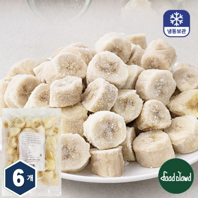 냉동 바나나 슬라이스 베트남, 6개, 1kg