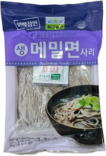 칠갑농산 생메밀면사리, 360g, 4개