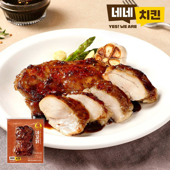 네네치킨 네꼬닭 순살 닭다리 매콤찜닭맛, 100g, 32개