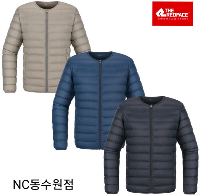 레드페이스_동수원점_남성 일상복 스포츠 웨어로 활용가능한 우수한 방풍과 가벼운 가을 간절기 초겨울 꼭필요한 경량 라운드다운재킷_소프트라운드다운재킷_REWMJKF24611