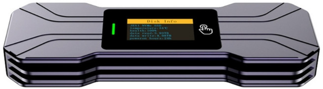 NVME SSD 인클로저 USB 3.1 빠른 열 소비 하드 드라이브 인클로저 박스 NVME 프로토콜 SSDS 케이스 LED 디스플레이, 1개