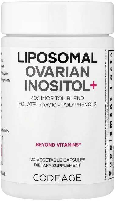 단백질 비타민 철분 마그내슘 칼슘 Codeage 리포소말 난소 이노시톨+ 베지 캡슐 120정 고루고루섭취해주세요, Codeage리포소말난소이노시톨베지캡슐120정, 1개 - 쿠팡