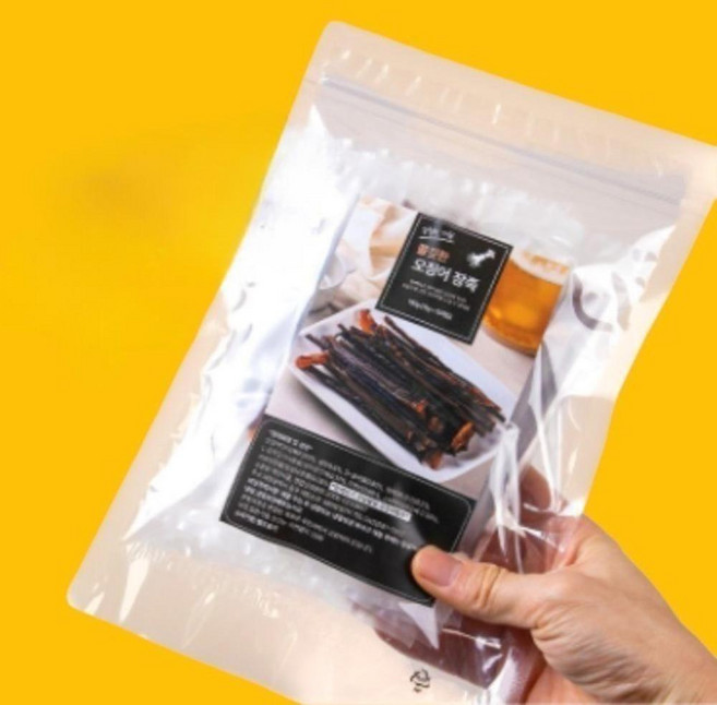 맥주안주 장족 오징어다리 혼술 캠핑 마른 술안주 산악회 골프 동호회 주전부리 홈파티 체육대회 워크샵 버스대절 소포장 단체 간식 지퍼팩 포장, 1세트, 150g