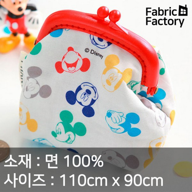 면 100% 원단 퀼트하기 좋은 20수 디즈니원단 미키마우스 잉크 SH, 1개