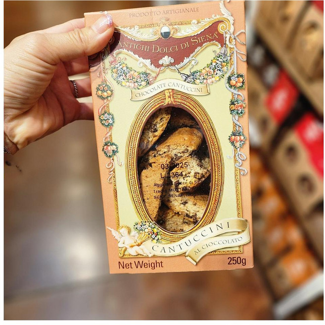 ANTICHI DOLCI DI SIENA 초콜릿 칸투치니 비스코트 250g 1팩, 1개
