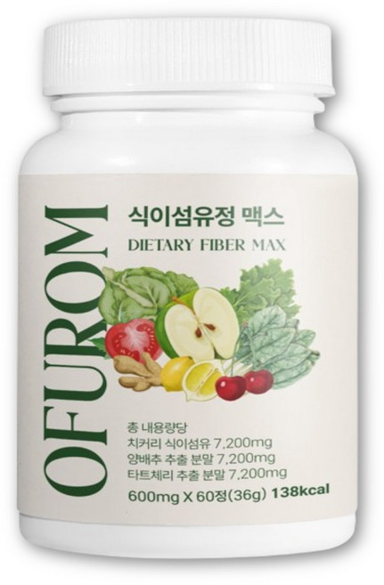오퓨롬 식이섬유정 맥스, 1박스, 60정