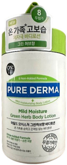 온더바디 퓨어더마 마일드 바디로션 그린허브향, 1L, 1개