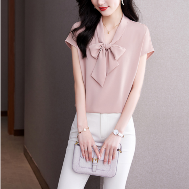 루나모드 러블리무드 반팔 쉬폰 블라우스 k0216