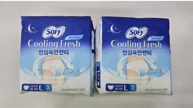 소피 안심숙면팬티블루 대형 L(95-105) 쿨링프레쉬 (5개입), 5개입, 2개