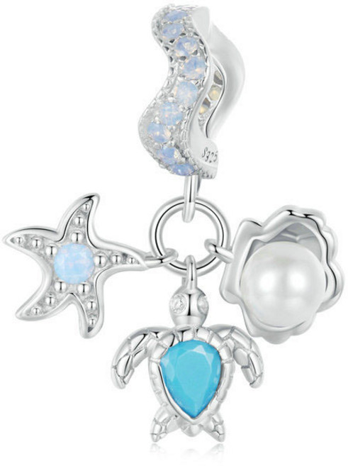 판도라팔찌 호환 참 블루 오션 씨터틀 펄시셸 스타피쉬 트리플 댕글