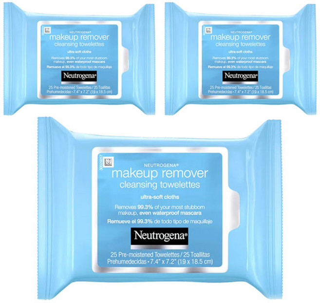 뉴트로지나 메이크업 리무버 클렌징 타월렛 19 x 18.5cm, 3개, 25개입